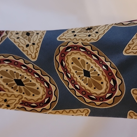 Designer Christian Dior Monsieur Blue Patterned Tie 100% Silk Made in Italy - Picture 12 of 16